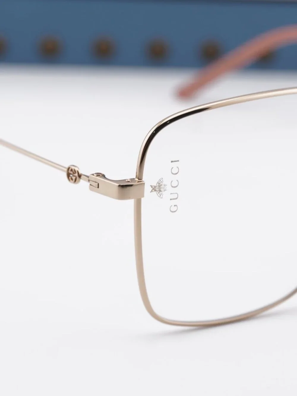 Gucci GG0445O 001 Square Eyeglasses – Gold 56mm